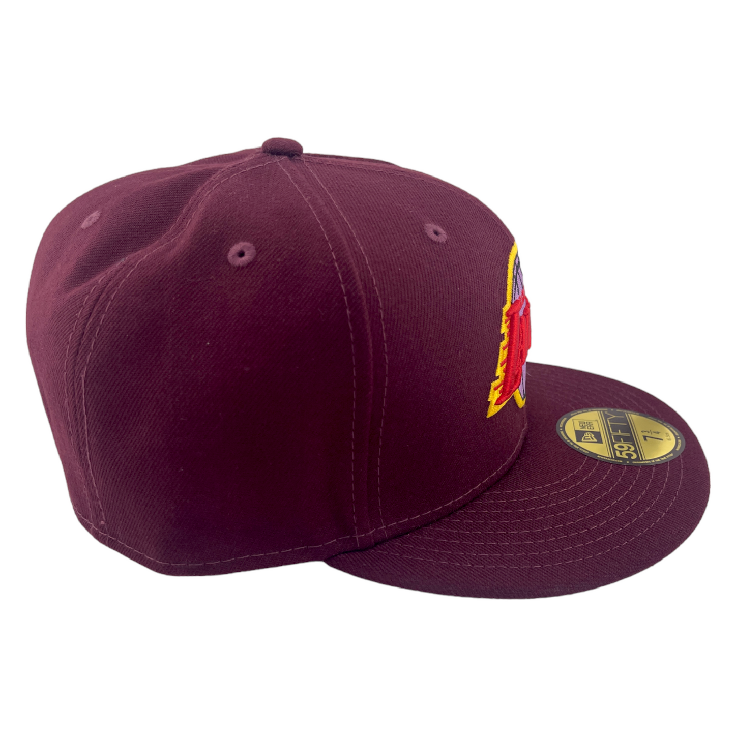 New Era Los Angeles Lakers Retro Logo NBA Burgundy/Pink UV 59Fifty Fitted Hat Cap