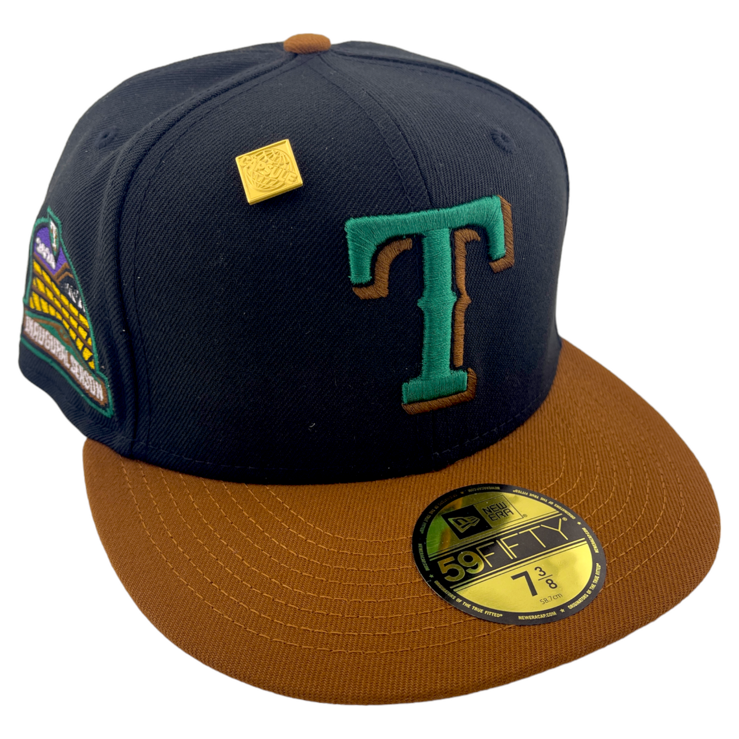 New Era Texas Rangers MLB Inaugural Season Patch Capsule Pin 59Fifty Fitted Hat Cap