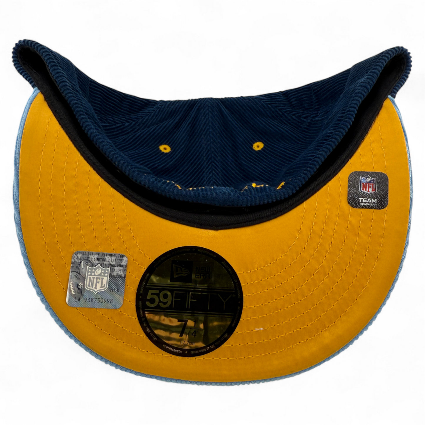 New Era Los Angeles Chargers NFL Navy Corduroy Ultimate 59FIFTY Fitted Hat Cap