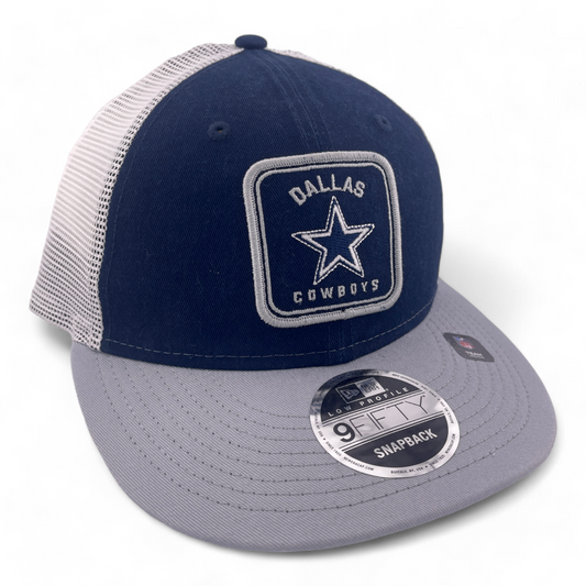 New Era Dallas Cowboys NFL Squared Logo 9FIFTY Low Profile Trucker Snapback Hat