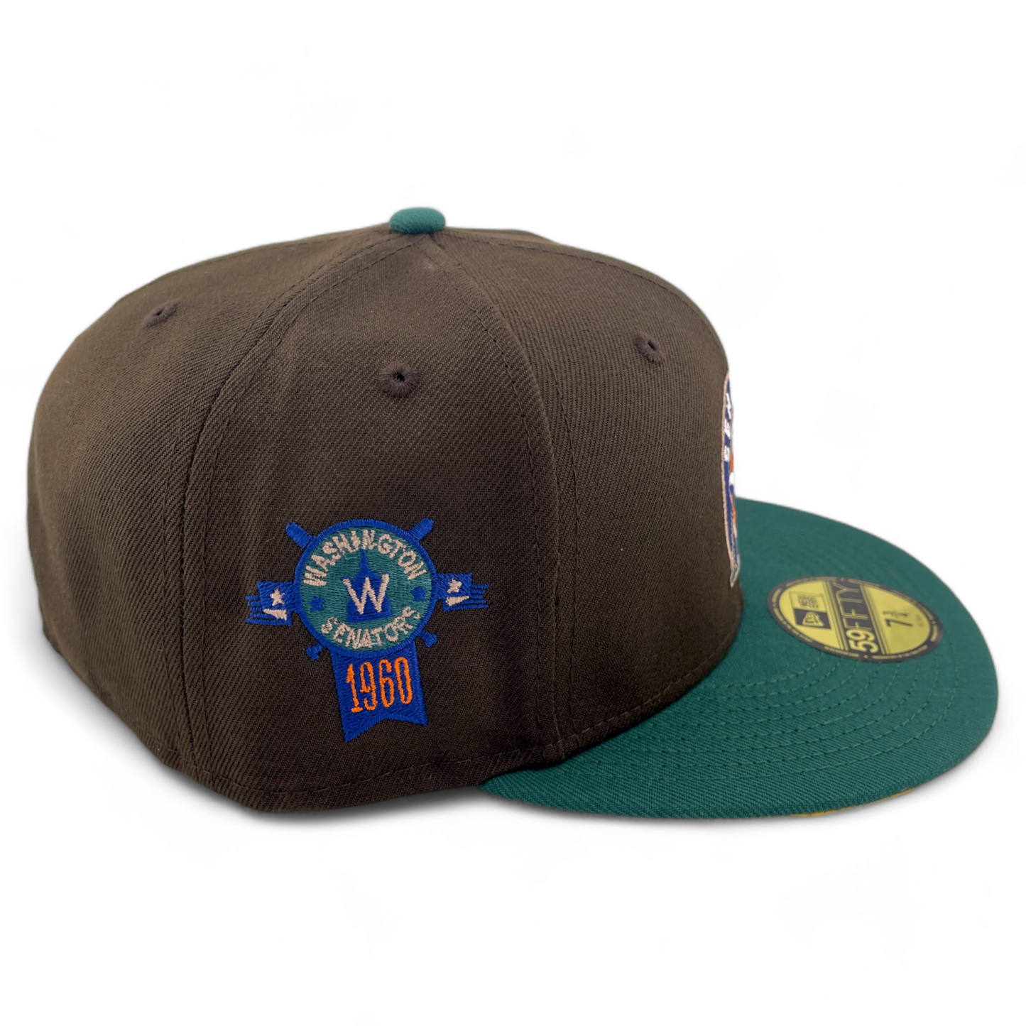 New Era Washington Senators MLB Throwback Brown/Green Pack 59Fifty Fitted Hat Cap