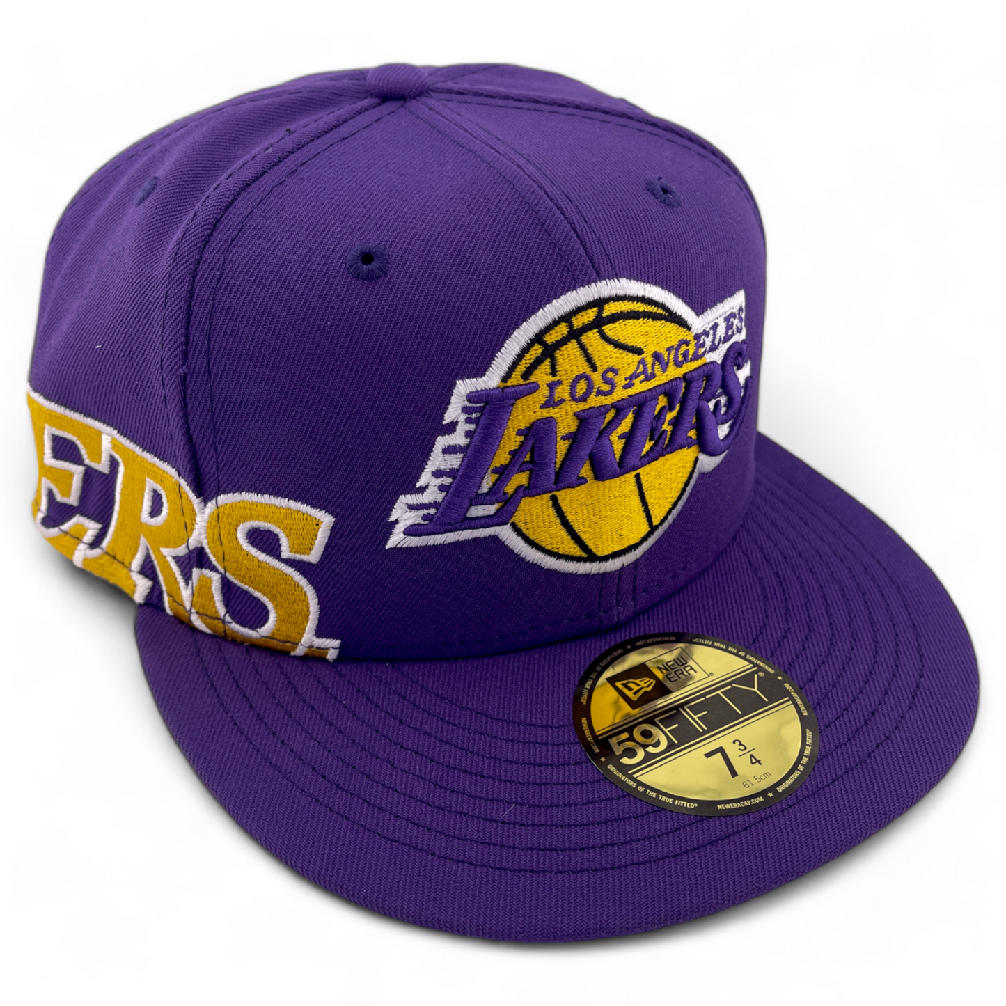 New Era Los Angeles Lakers NBA Side & Under Visor Logo 59Fifty Fitted Hat Cap