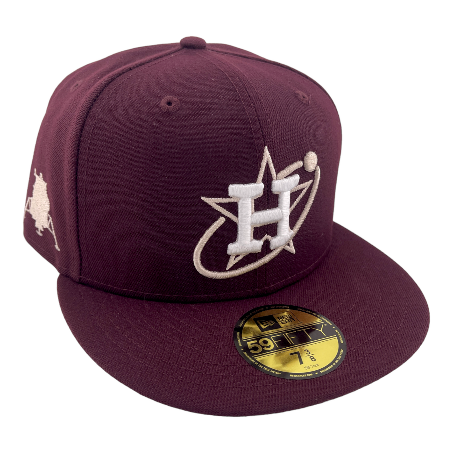 New Era Houston Astros City Connect Rover Lunar Lander Patch Maroon 59FIFTY Hat Cap