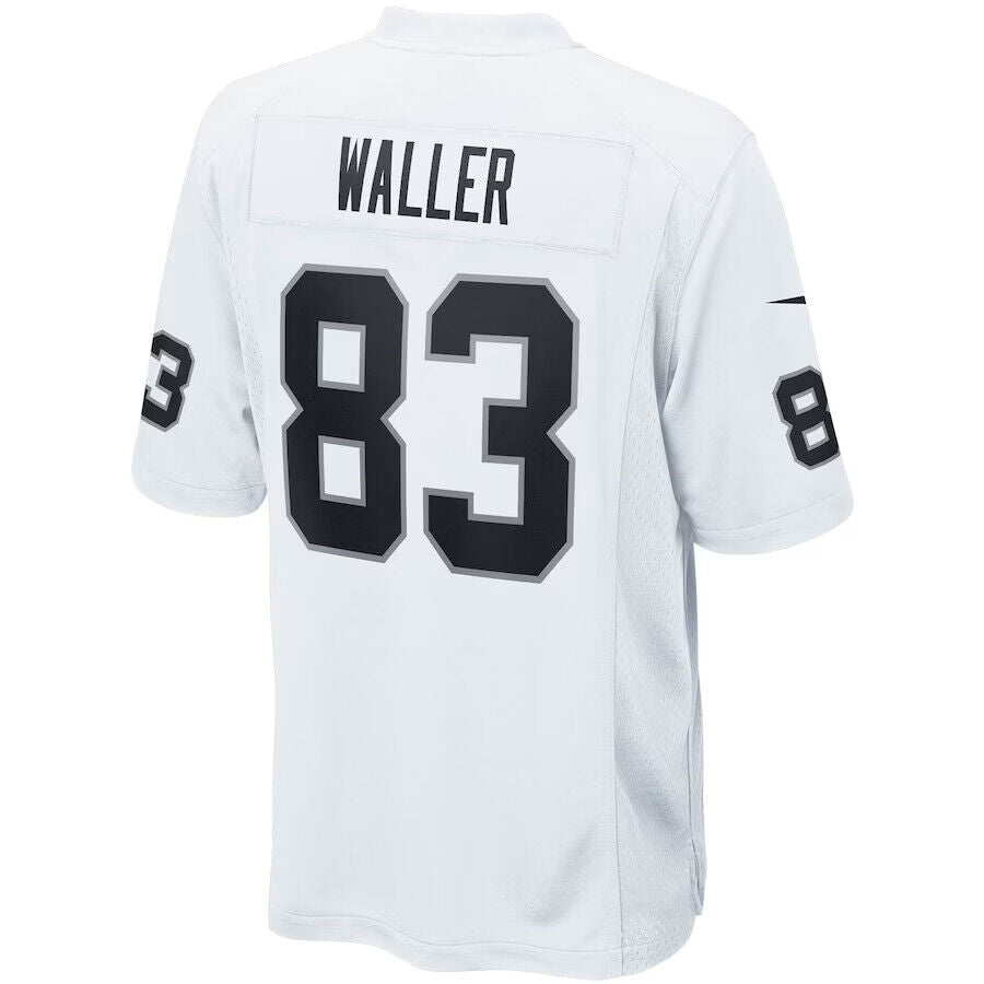 Nike Las Vegas Raiders Darren Waller #83 White Black Number Game Day Jersey Mens