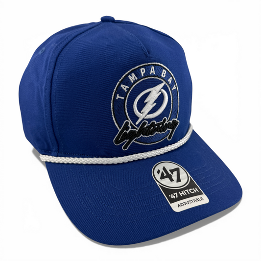 '47 Brand Tampa Bay Lightning NHL Hitch Rope A-Frame Snapback Adjustable Hat Cap
