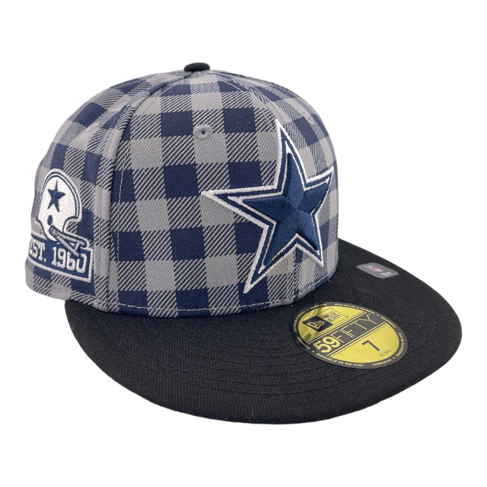 New Era Dallas Cowboys Pro Image Plaid Checkered Side Patch 59FIFTY Fitted Hat Cap