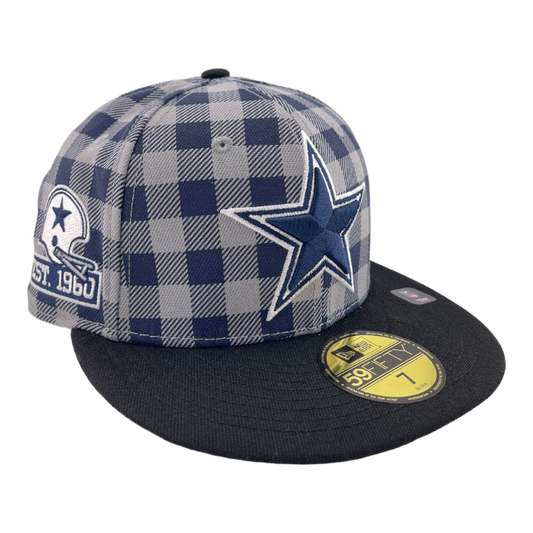 New Era Dallas Cowboys Pro Image Plaid Checkered Side Patch 59FIFTY Fitted Hat Cap