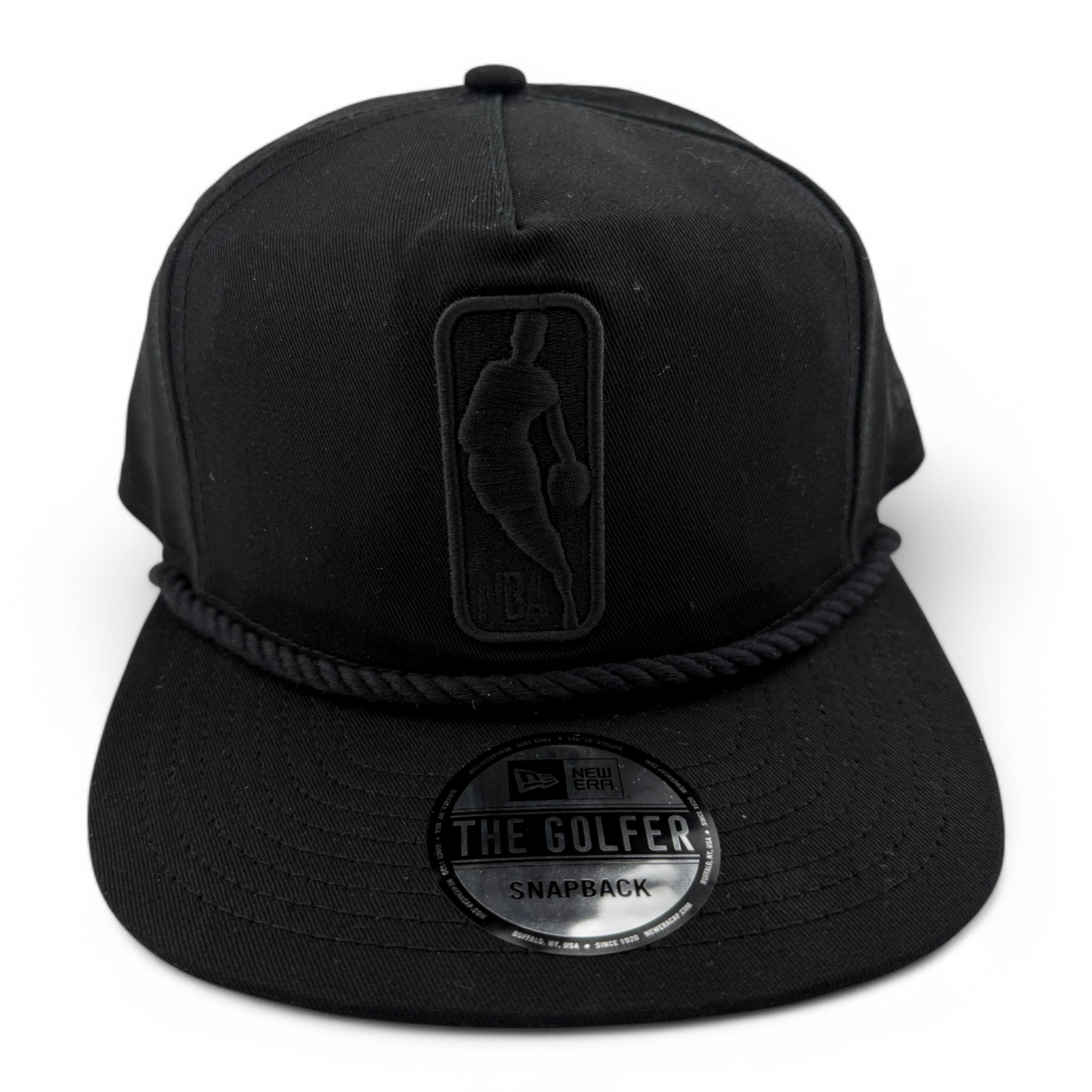 New Era NBA Logo All Black The Golfer Rope A-Frame Snapback Adjustable Hat Cap