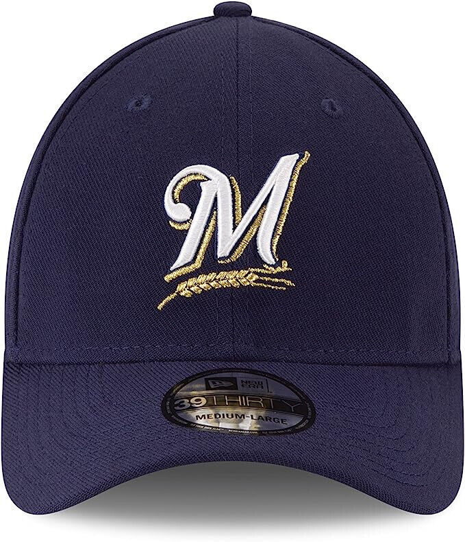 New Era Milwaukee Brewers MLB Team Classic 39Thirty Blue Hat Cap