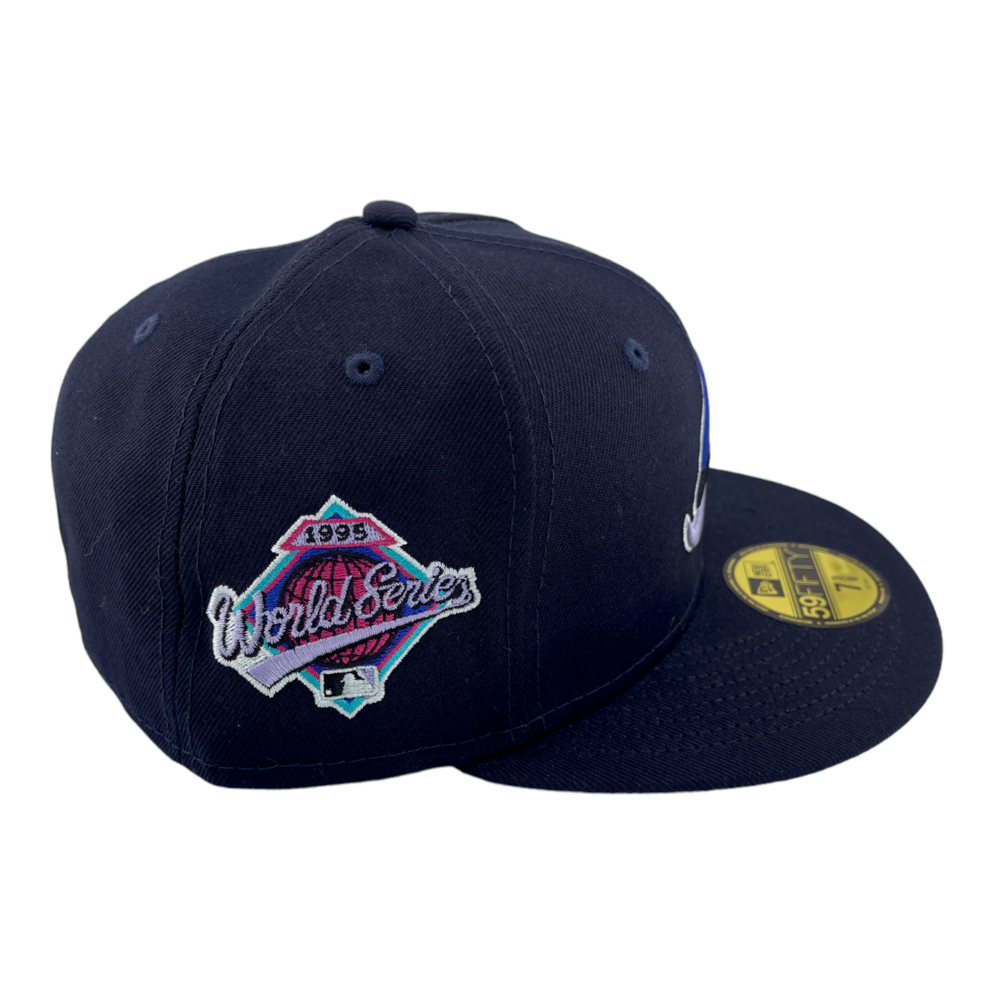 New Era Atlanta Braves 1995 World Series Patch Polar Lights Teal UV 59FIFTY Hat