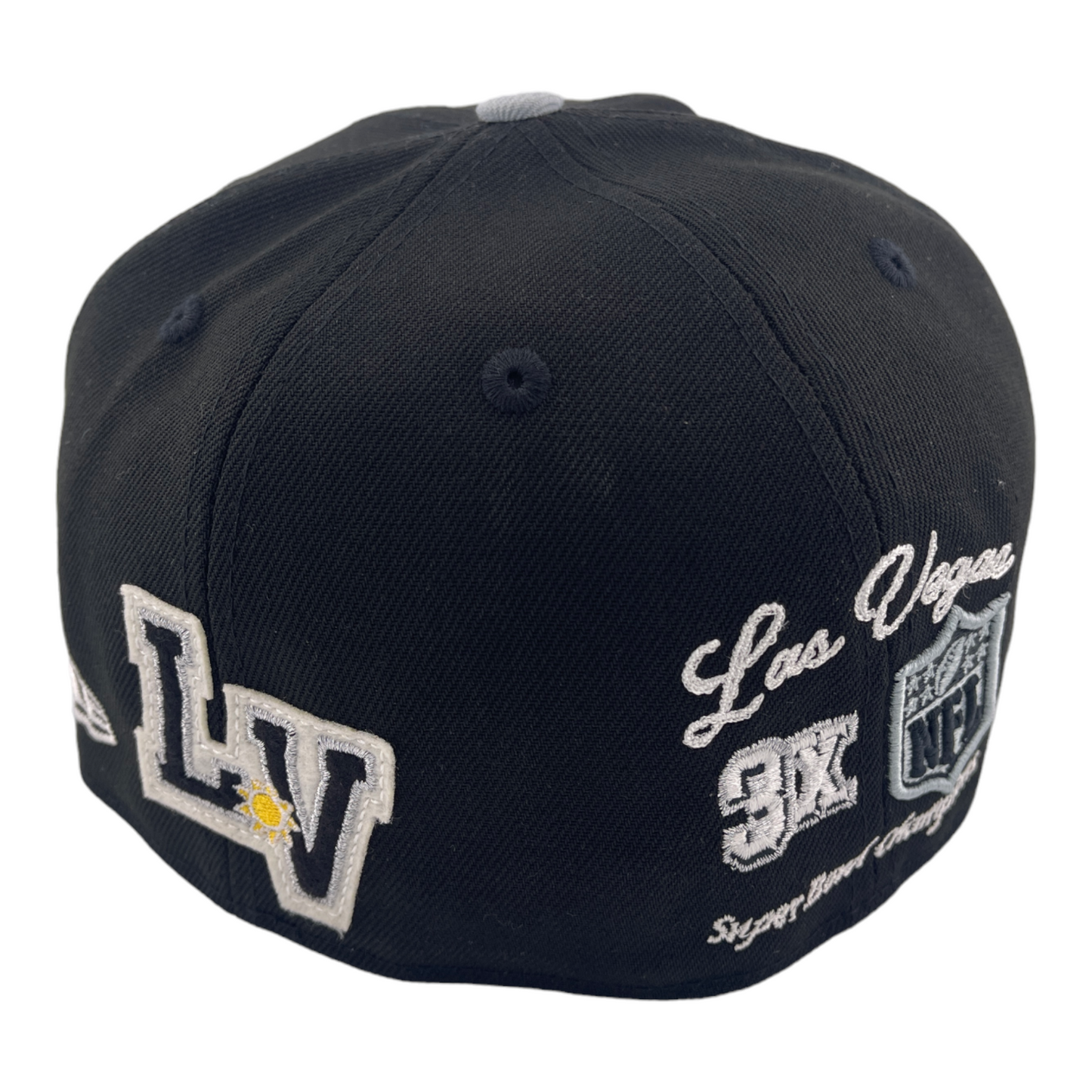 New Era Las Vegas Raiders Super Bowl XVIII Patch Letterman 59FIFTY Fitted Hat Cap