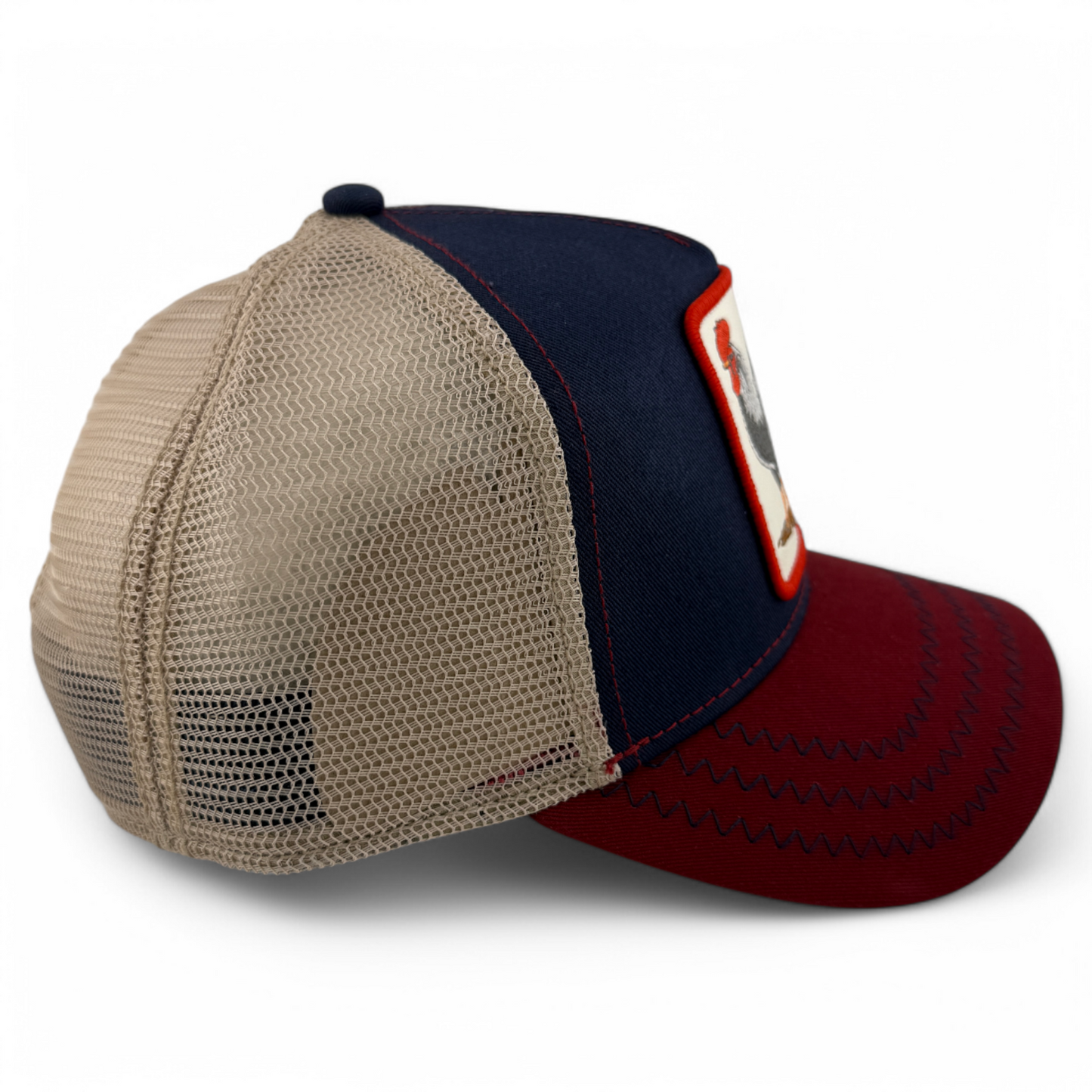 Goorin Bros Cock Rooster The Farm Navy/Red Trucker Adjustable Snapback Hat Cap