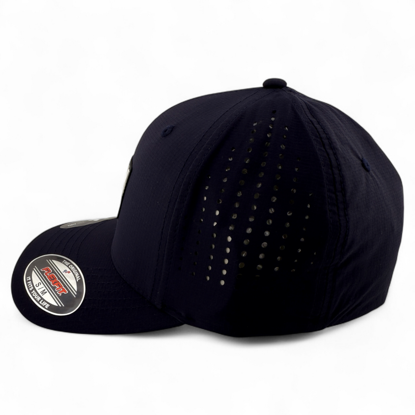 Fox Racing Non Stop Tech Navy Blue Sport Mesh Wicking Stretch Flex Fit Hat Cap