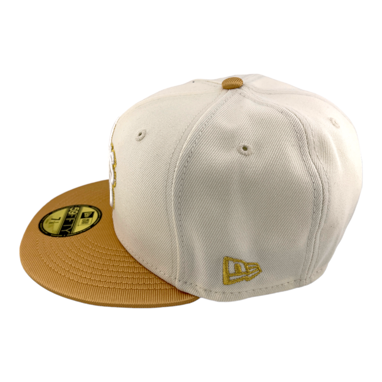 New Era Oakland A's Athletics 1972 World Series Chrome Cream/Gold 59FIFTY Hat Cap