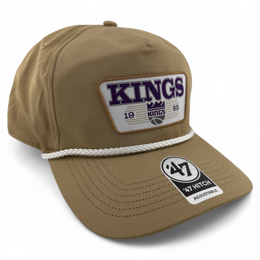 '47 Brand Sacramento Kings NBA Khaki Tan Rope A-Frame Hitch Snapback Adjustable