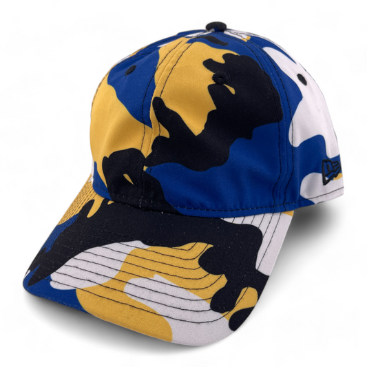 New Era Blue/Yellow/White/Black Camouflage Camo Blank Adjustable Dad Hat Cap