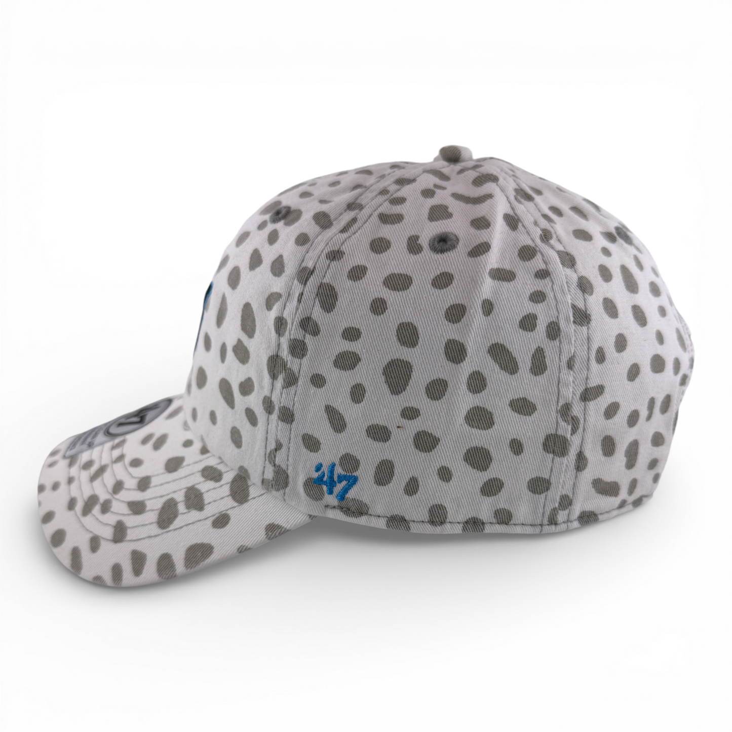 '47 Brand Miami Marlins MLB Grey Cheetah Clean Up Women's Adjustable Dad Hat Cap