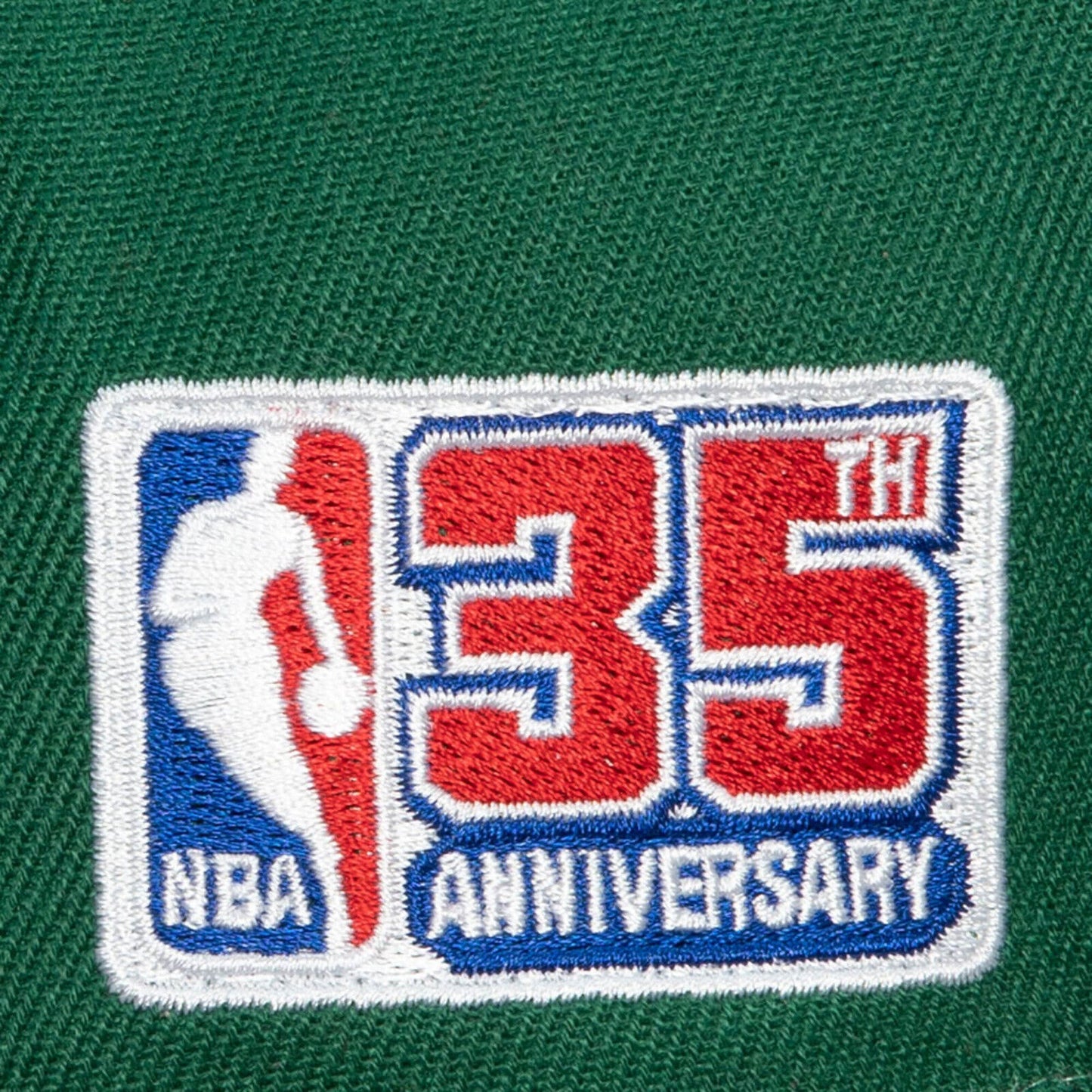 Mitchell & Ness Milwaukee Bucks NBA 35th Tri Cycle Pin Wheel Fitted Hat Cap