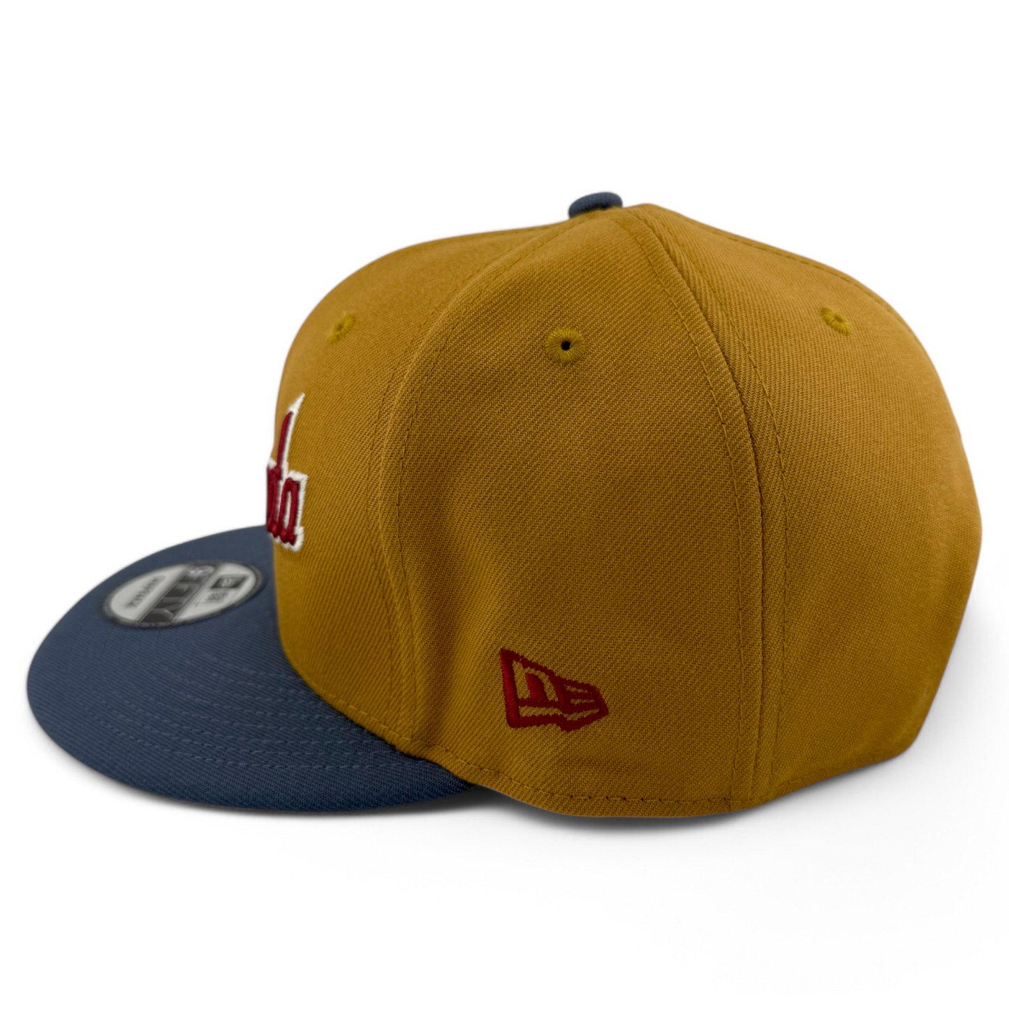 New Era Atlanta Braves MLB Panama Tan 9FIFTY Snapback Adjustable Hat Cap