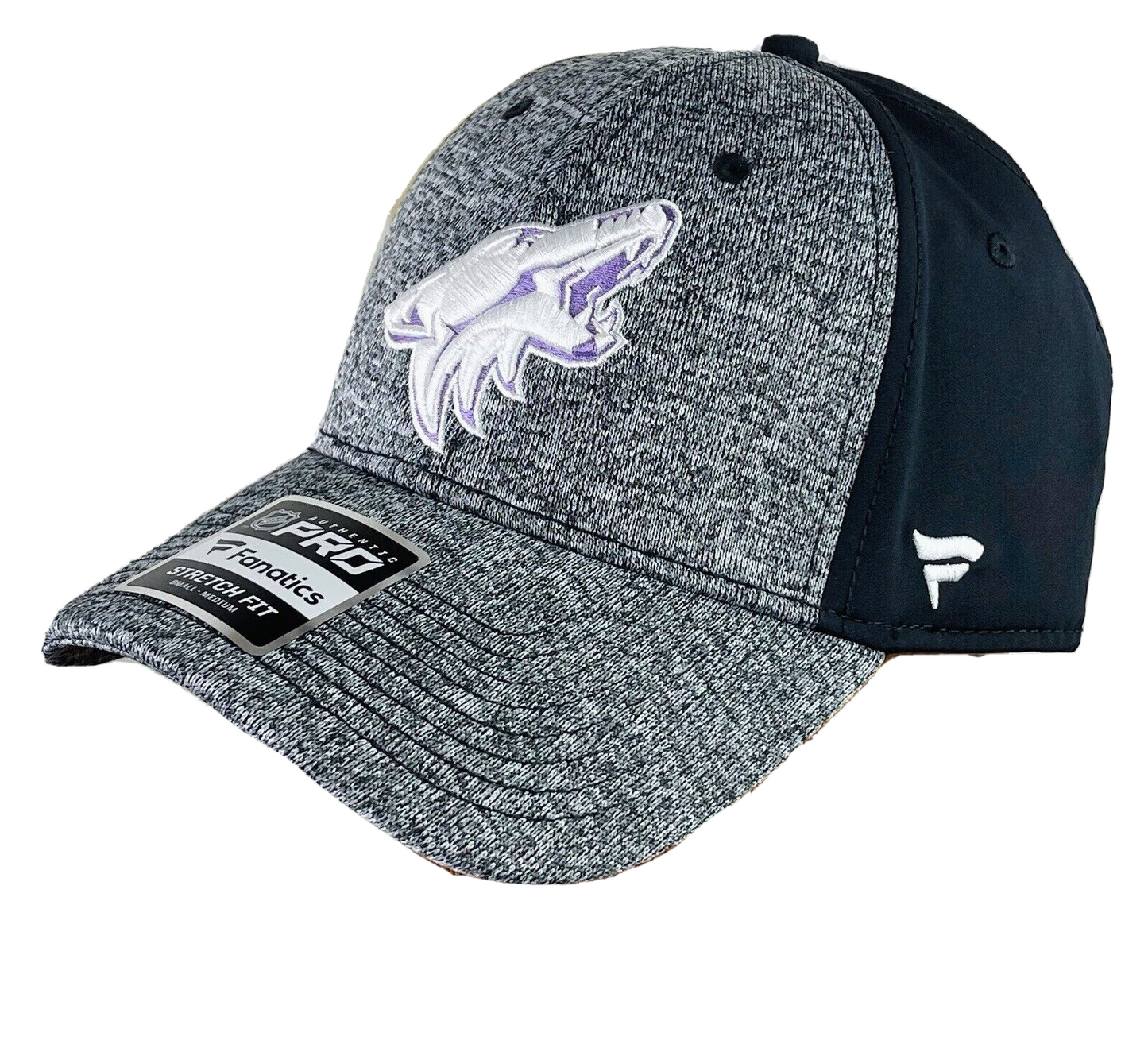 Fanatics NHL Arizona Coyotes ‘Hockey Fights Cancer’ Grey Black Flex Fit Hat Cap