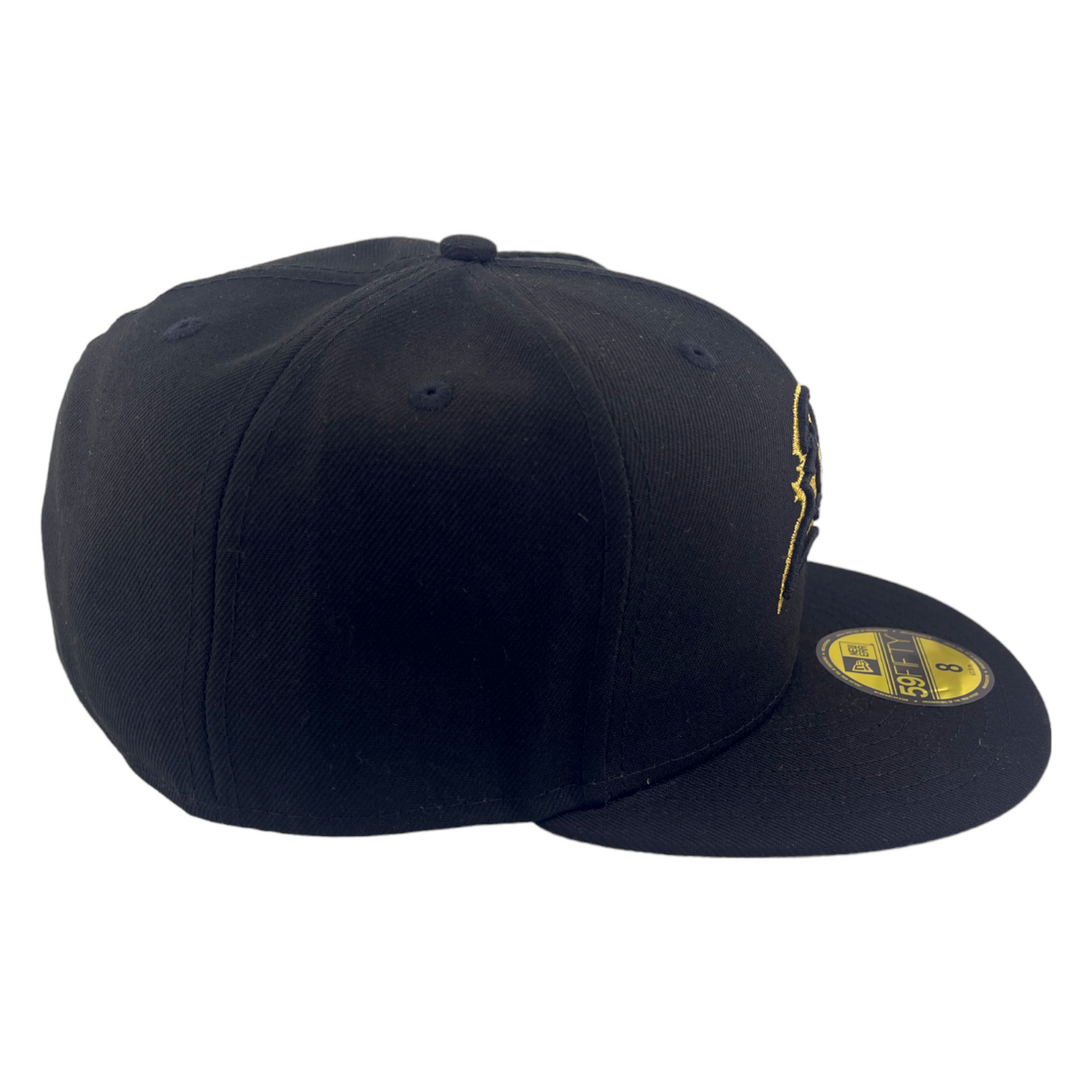 New Era Tampa Bay Buccaneers Black Metallic Gold Logo UV 59Fifty Fitted Hat Cap