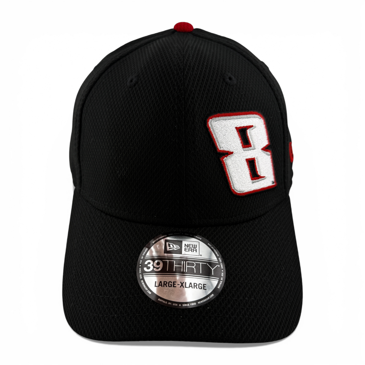 New Era Kyle Busch Nascar Black Diamond #8 Logo 39Thirty Flex Fit Hat Cap