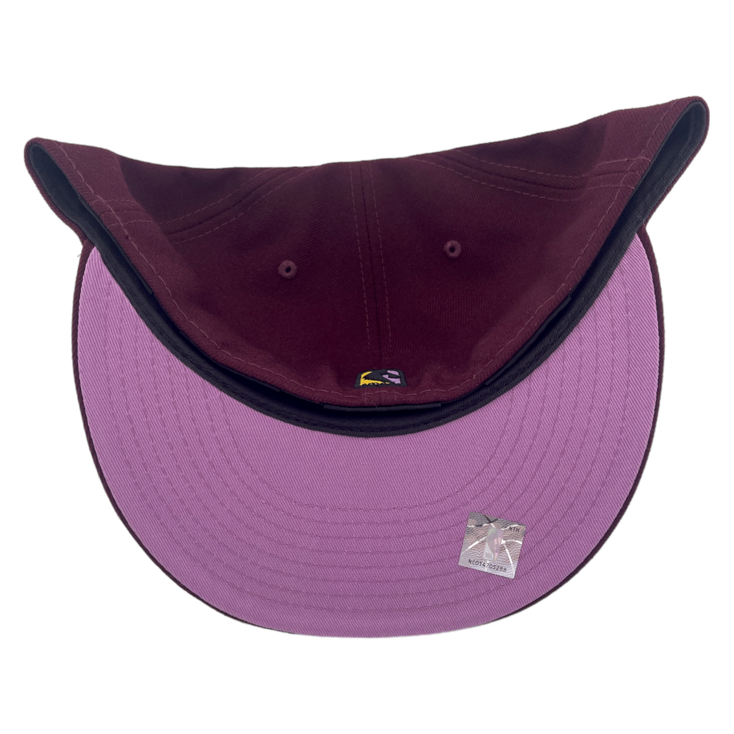 New Era Los Angeles Lakers Retro Logo NBA Burgundy/Pink UV 59Fifty Fitted Hat Cap