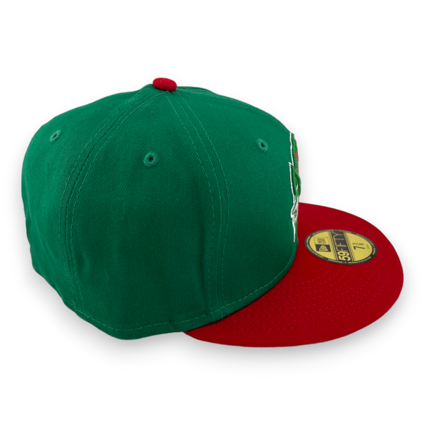 New Era Albuquerque Dukes Vintage Duke Logo Red/Green UV MiLB 59Fifty Fitted Hat