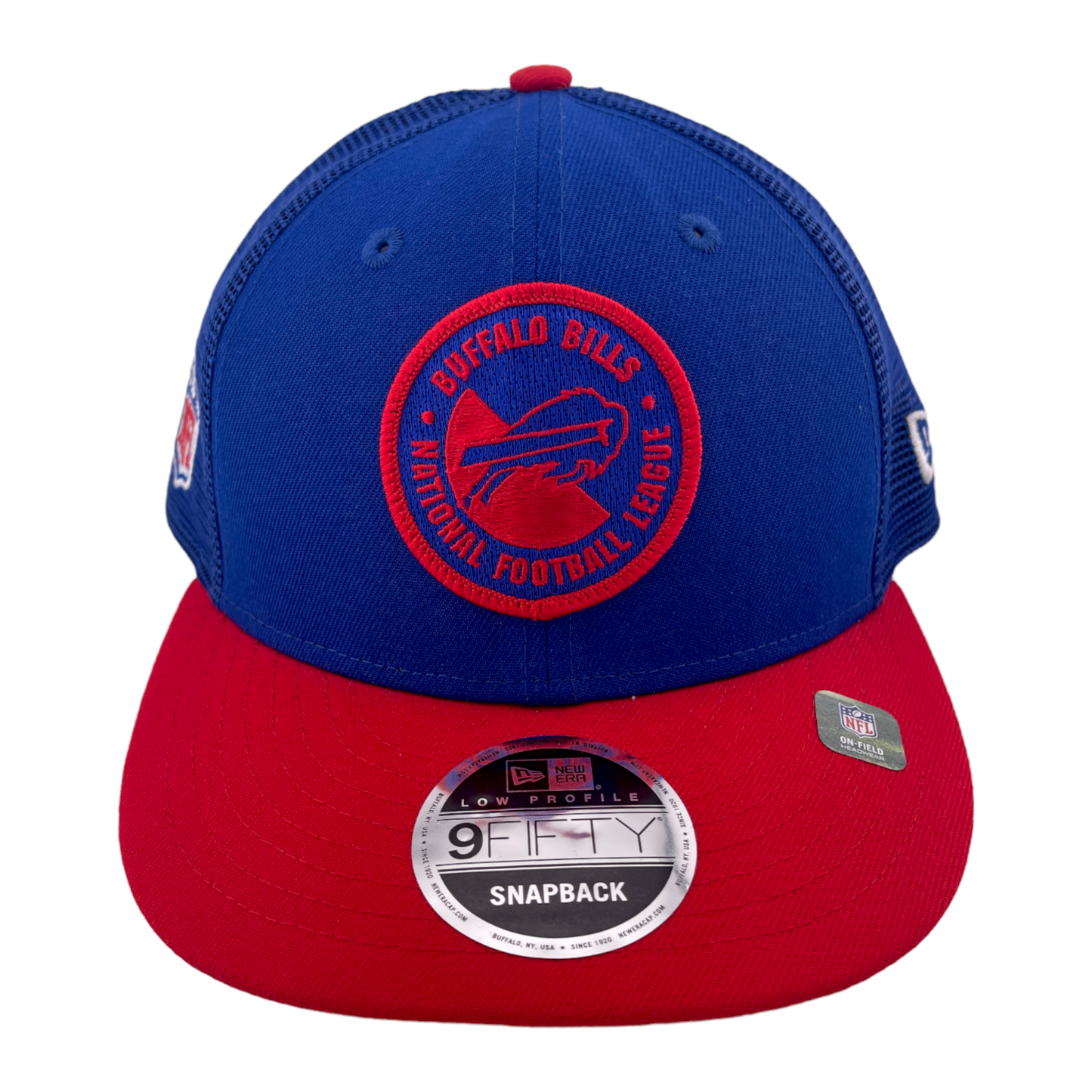 ~NEW DROP~ New Era Buffalo Bills NFL 2023 Sideline 9FIFTY Low Profile Mesh Snapback Hat Cap