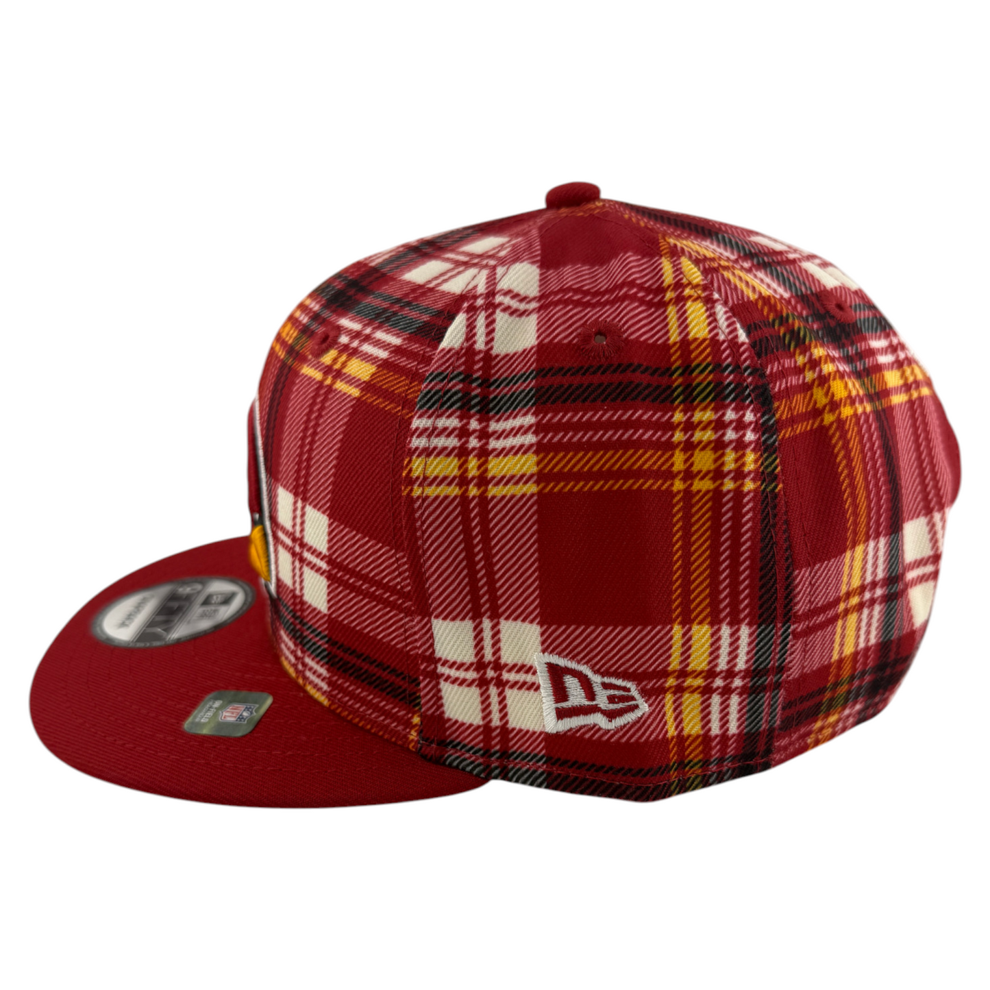 New Era Arizona Cardinals 2024 Sideline Plaid 9Fifty Snapback Adjustable Hat Cap