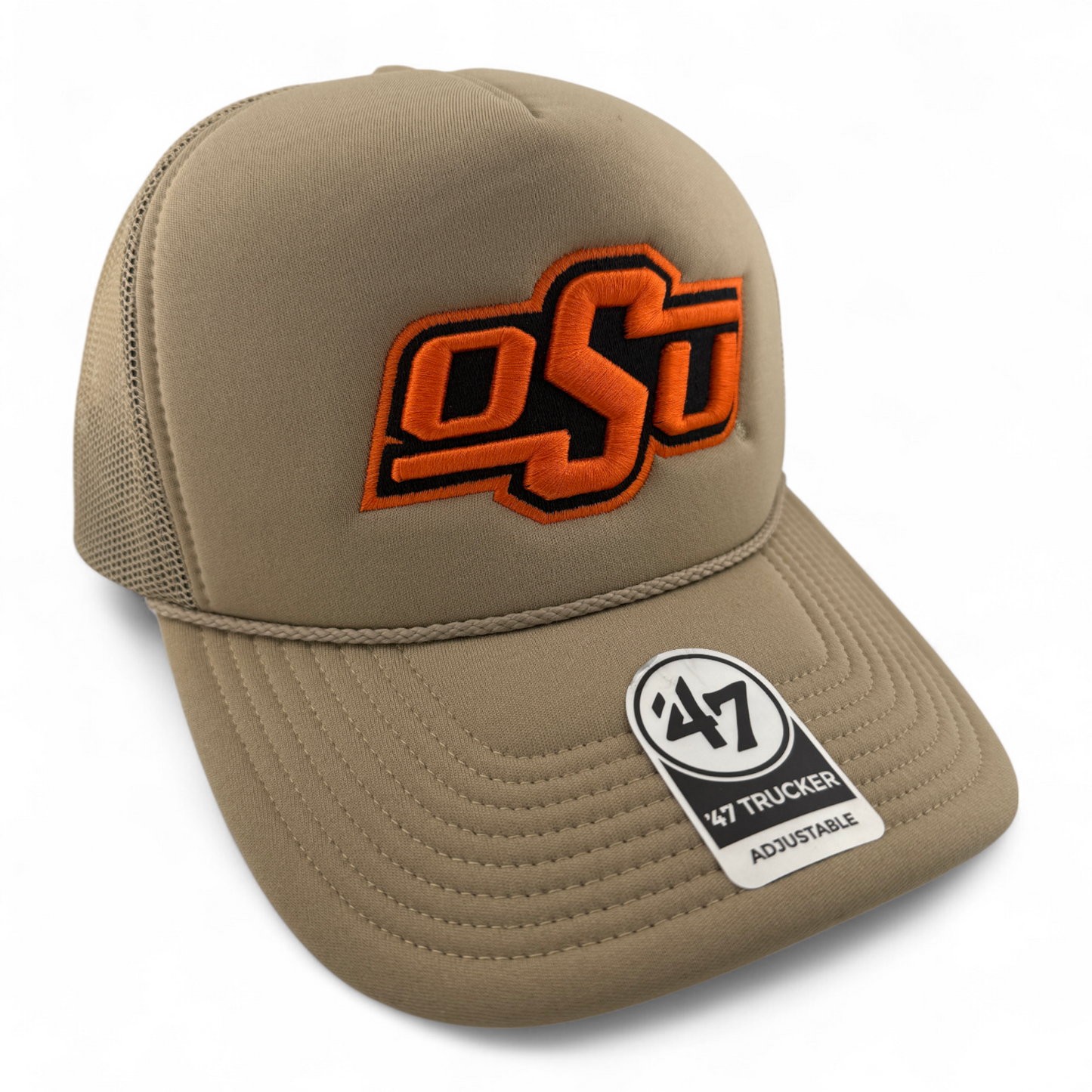 '47 Brand Oklahoma State University Cowboys Trucker Rope A-Frame Snapback Hat