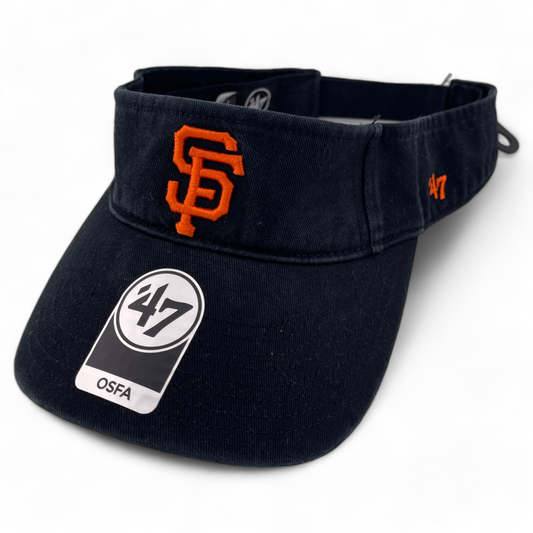 '47 Brand San Francisco Giants MLB Black Baseball Adjustable Strap Visor OSFA