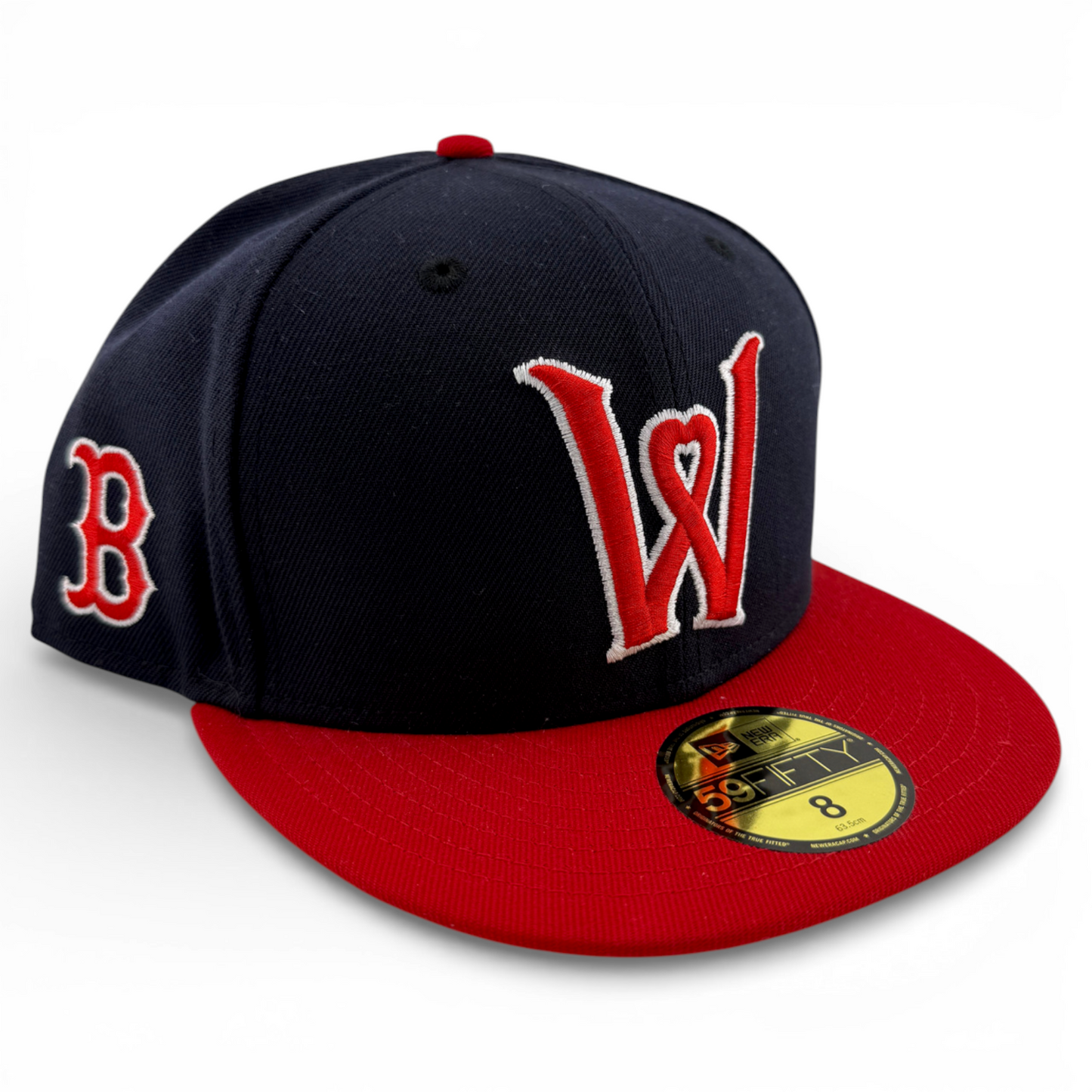 New Era Worcester Red Sox WooSox MiLB Boston Side Patch 59Fifty Fitted Hat Cap