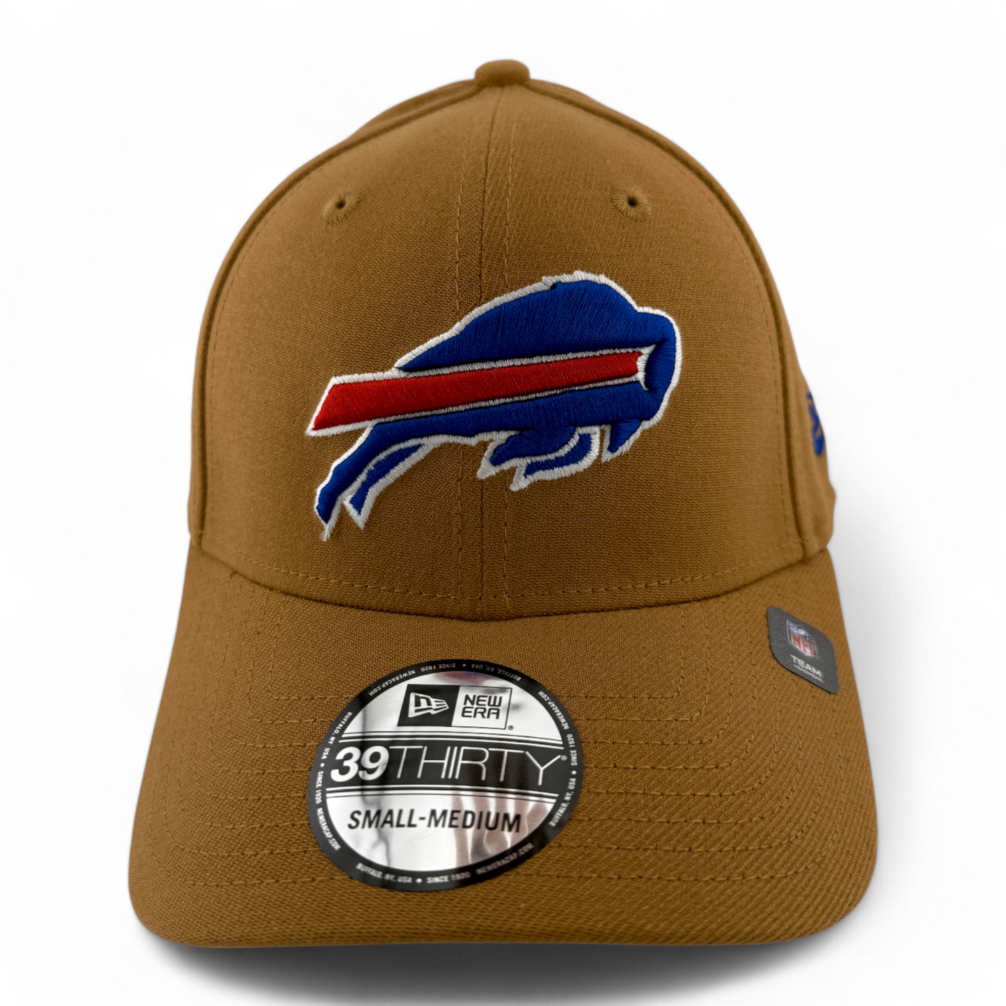 New Era Buffalo Bills NFL Bronze Tan Brown 39Thirty Flex Fit Hat Cap