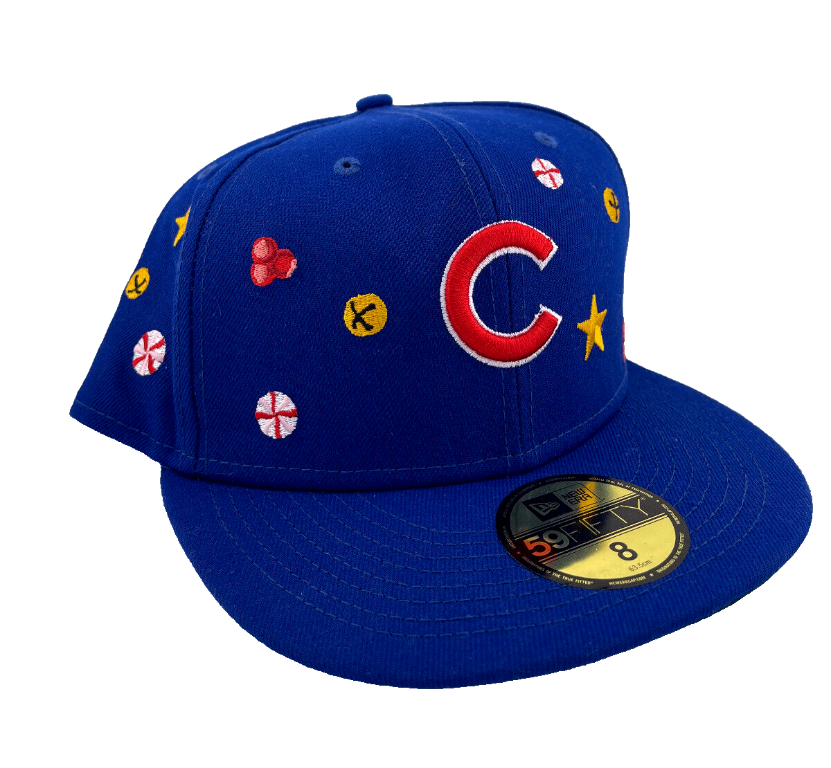 New Era Chicago Cubs MLB Holly Navy Blue/Green UV 59FIFTY Fitted Hat Cap