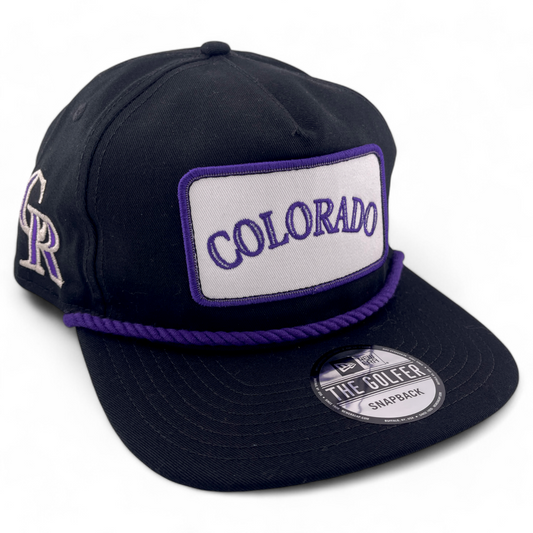 New Era Colorado Rockies MLB The Golfer Patch A-Frame Snapback Adjustable Hat