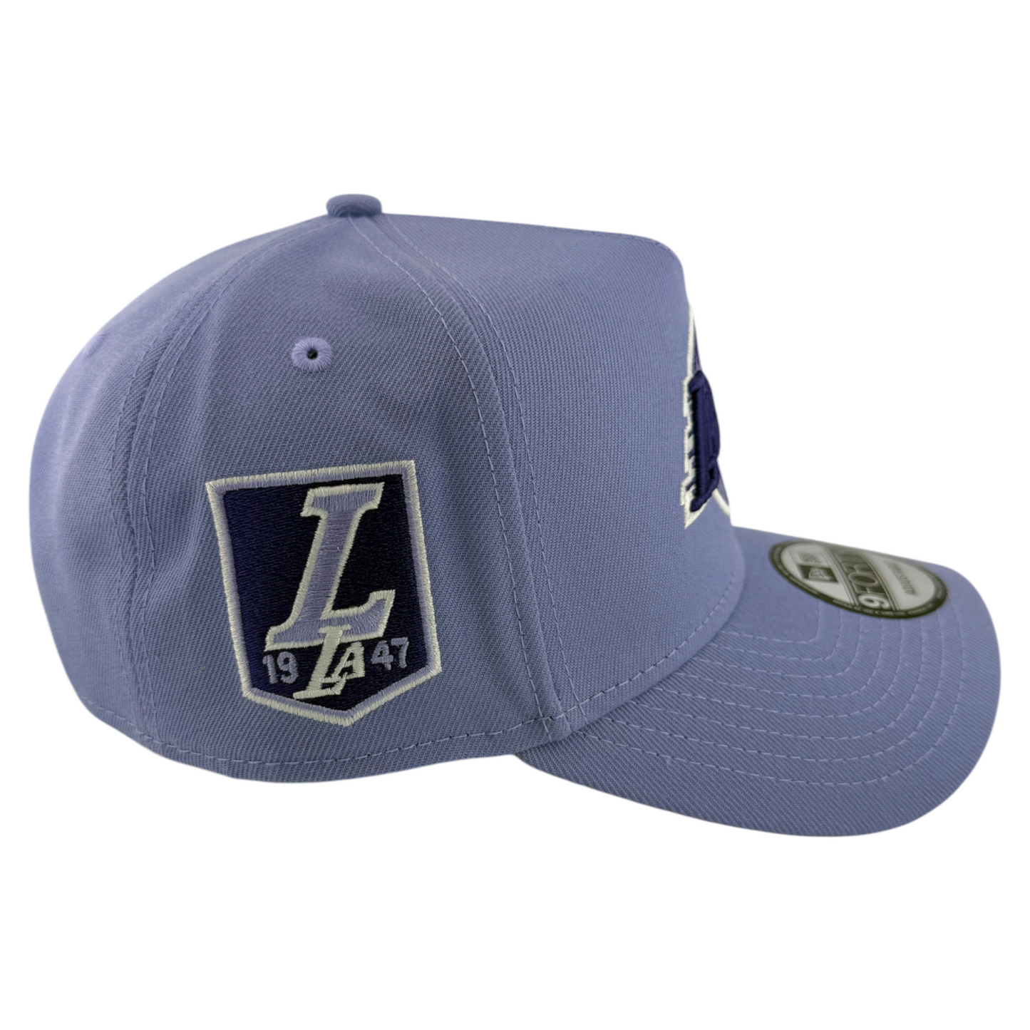 New Era Los Angeles Lakers NBA Lavender A-Frame 9Forty Snapback Adjustable Hat