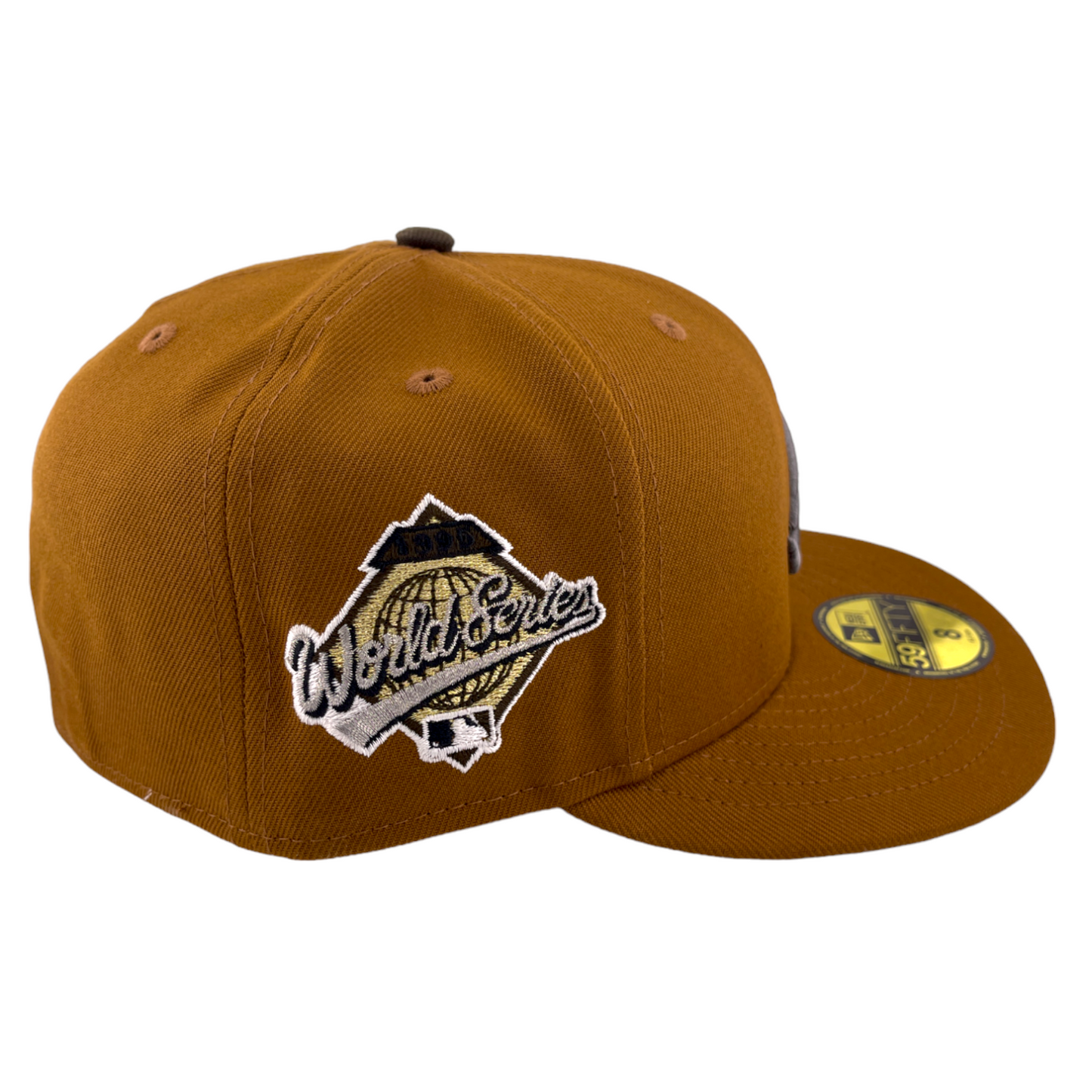 New Era Atlanta Braves 1995 World Series Side Patch Tan Toast Pack 59FIFTY Hat Cap