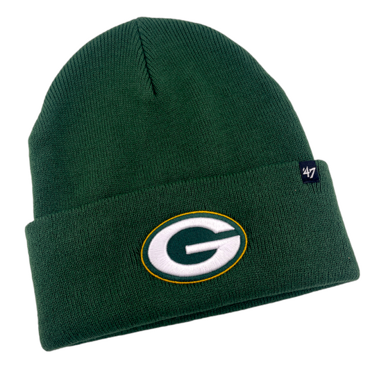 '47 Brand Green Bay Packers Haymaker Knit Cuffed Beanie Winter Toboggan Cap Hat