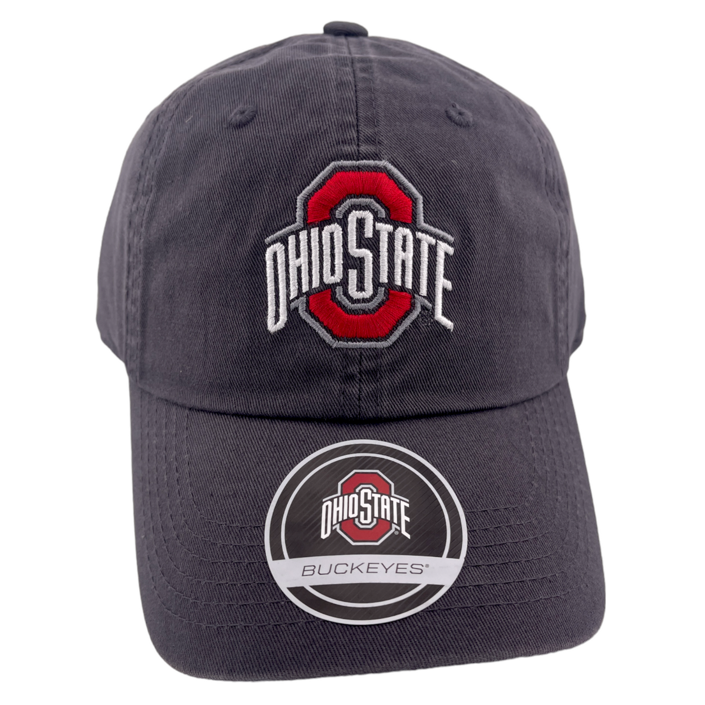 Ohio State University Buckeyes NCAA Ohio State Logo Grey Adjustable Dad Hat Cap