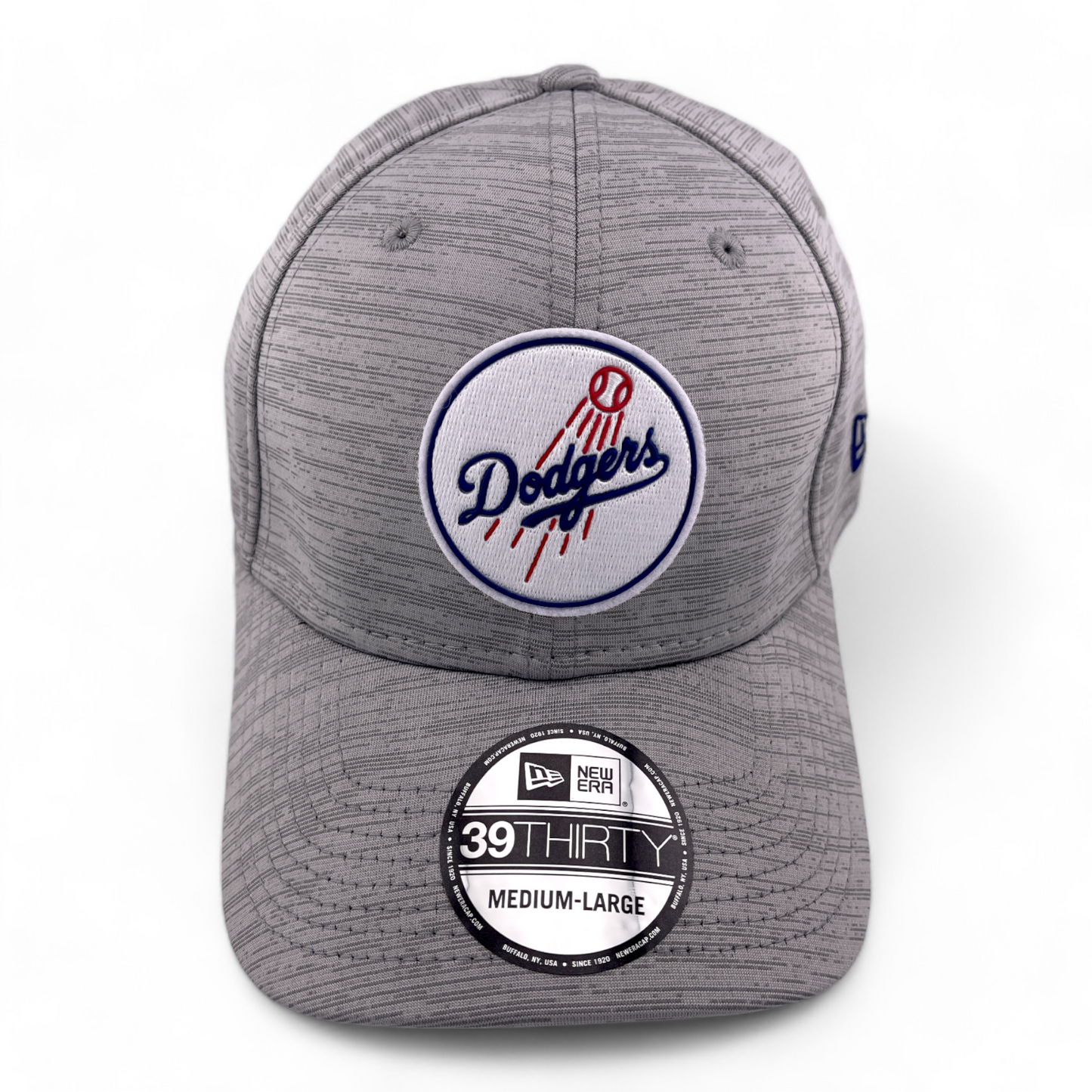 New Era Los Angeles Dodgers MLB 2023 Clubhouse Grey 39Thirty Stretch Fit Hat Cap