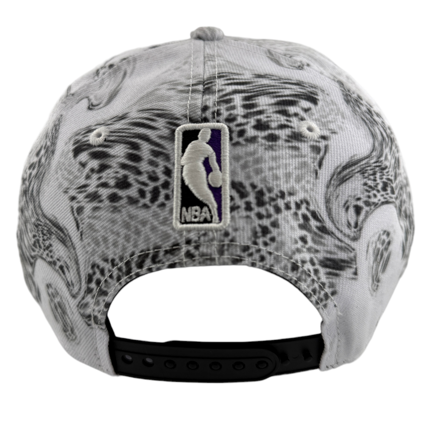 New Era Sacramento Kings NAB White Snake A-Frame 9Forty Snapback Adjustable Hat
