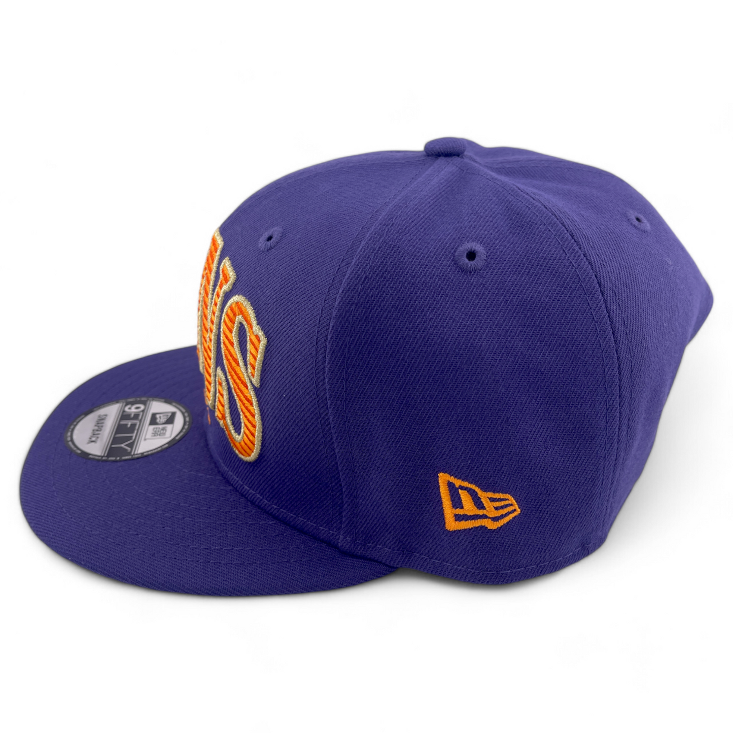 New Era Phoenix Suns NBA Golden Tall Text Purple/Orange 9Fifty Snapback Hat Cap