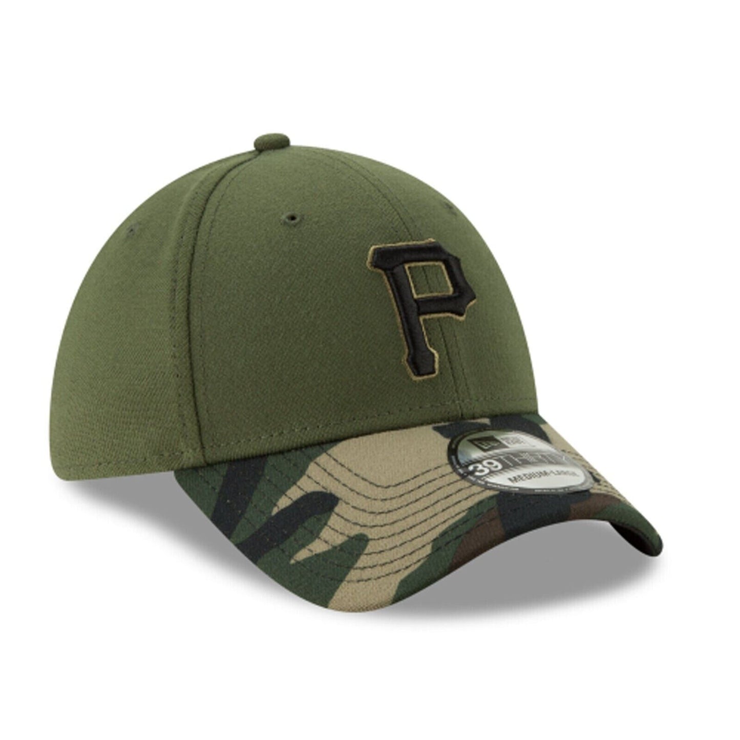 New Era Pittsburgh Pirates Team Classic Camo 39THIRTY Flex Fit Hat Cap