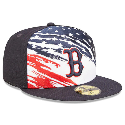 New Era Boston Red Sox MLB 2022 4th of July Flag On-Field 59FIFTY Fitted Hat