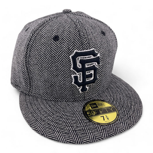 New Era San Francisco Giants MLB Black/White Tweed Pack 59Fifty Fitted Hat Cap