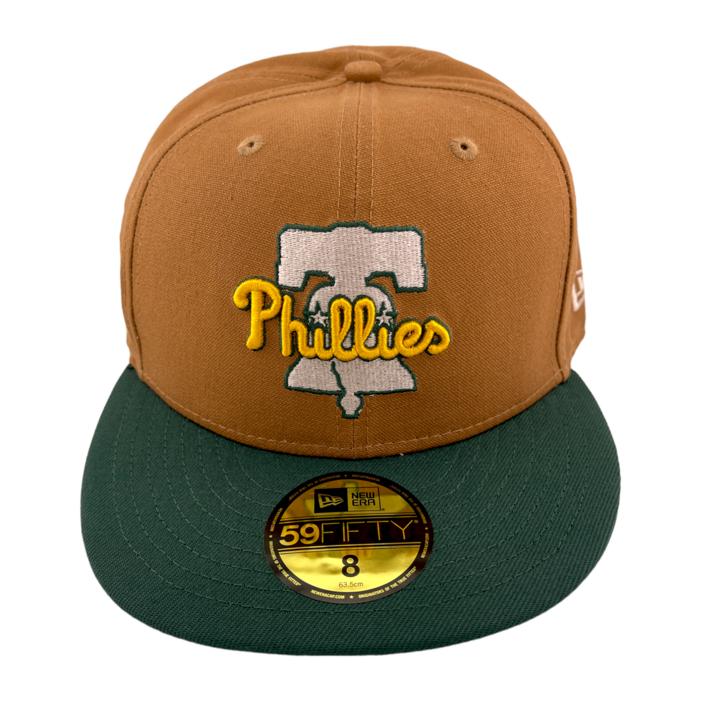 New Era Philadelphia Phillies Inaugural Game Patch Bell Tan/Green 59FIFTY Hat Cap