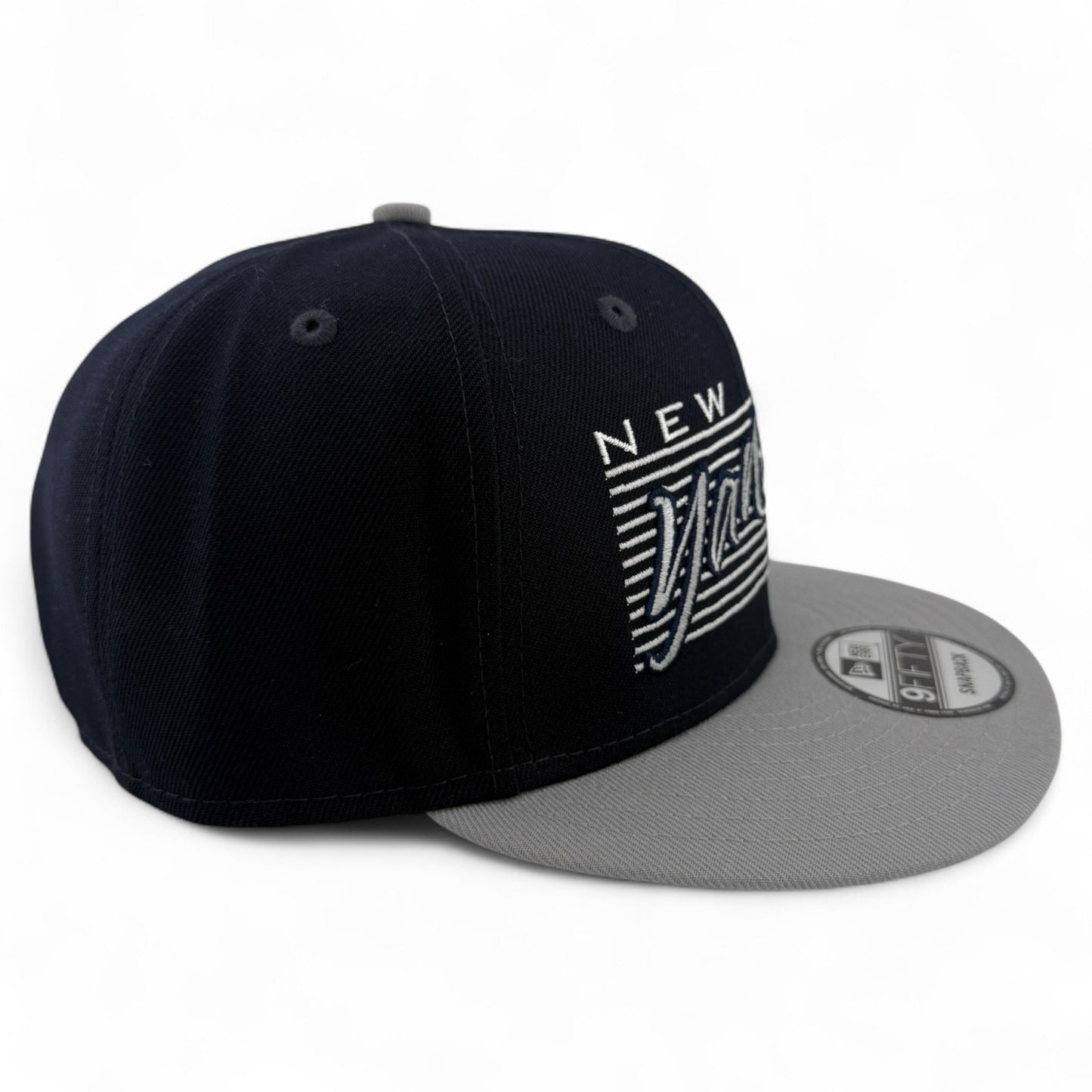 New Era New York Yankees MLB SCript Block Navy 9FIFTY Snapback Adjustable Hat