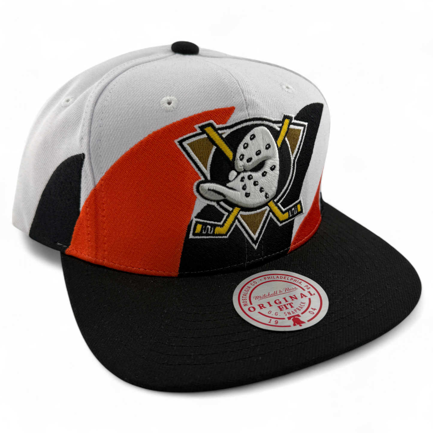 Mitchell & Ness Anaheim Ducks NHL Vintage Sharktooth Snapback Adjustable Hat Cap