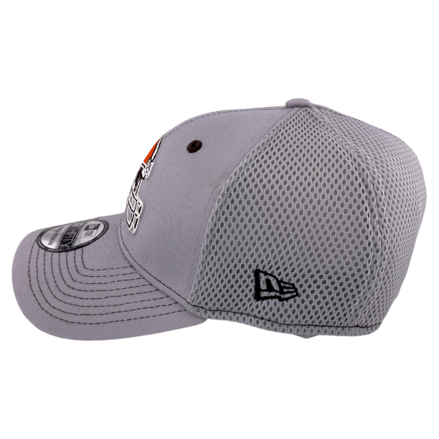 New Era Cleveland Browns Logo Team Neo Mesh NFL Grey 39Thirty Flex Fit Hat Cap